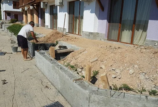 Ремонт на площадка на комплекс в с. Рогачево, Албена