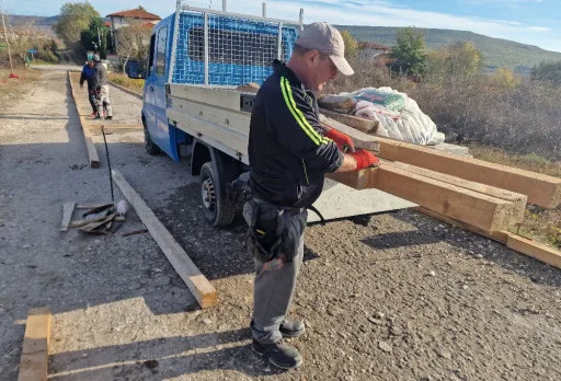 Строителство на път в Балчик, с. Рогачево