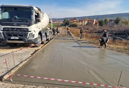 Строителство на път в Балчик, с. Рогачево