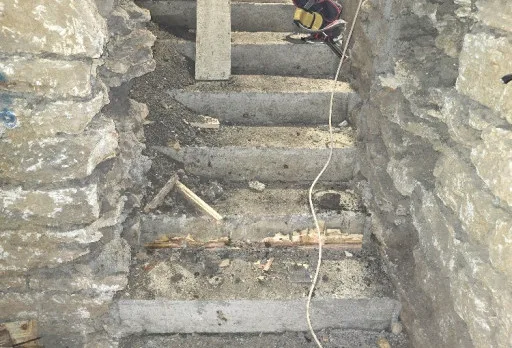 Bau- und Reparaturarbeiten an einem Haus in der Nähe von Varna