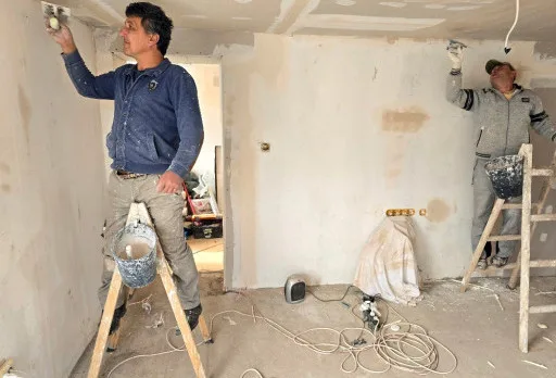 Bau- und Reparaturarbeiten an einem Haus in Balchik