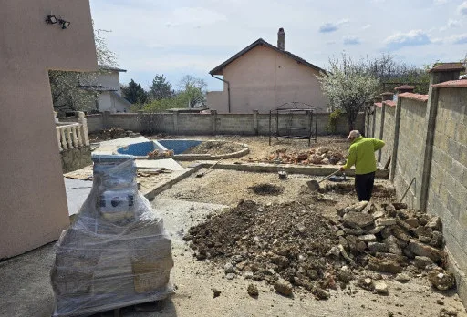 Bau- und Reparaturarbeiten an einem Haus in Balchik