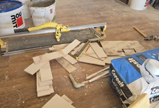 Bau- und Reparaturarbeiten an einem Haus in Kavarna