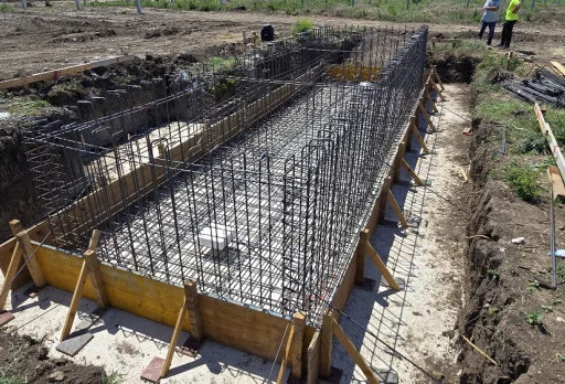 Construction of foundations for a photovoltaic power plant near Dobrich
