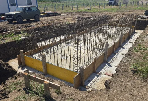 Construction of foundations for a photovoltaic power plant near Dobrich