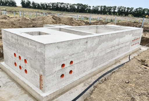 Construction of foundations for a photovoltaic power plant near Dobrich