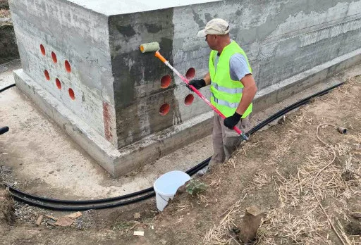 Construction of foundations for a photovoltaic power plant near Dobrich
