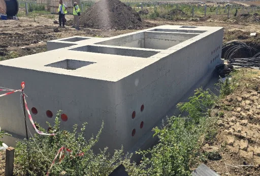 Construction of foundations for a photovoltaic power plant near Dobrich