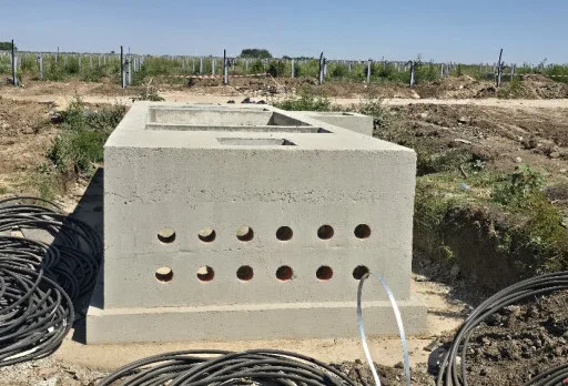 Construction of foundations for a photovoltaic power plant near Dobrich