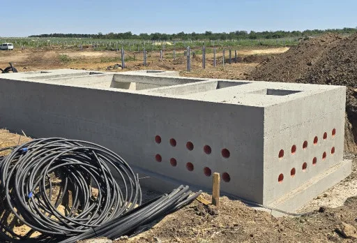 Construction of foundations for a photovoltaic power plant near Dobrich