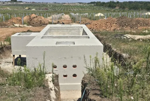 Construction of foundations for a photovoltaic power plant near Dobrich