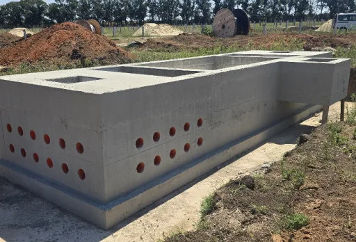 Construction of foundations for a photovoltaic power plant near Dobrich