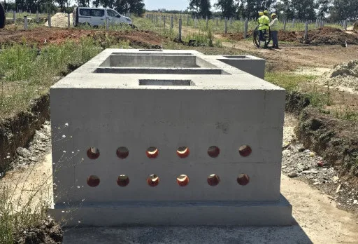 Construction of foundations for a photovoltaic power plant near Dobrich