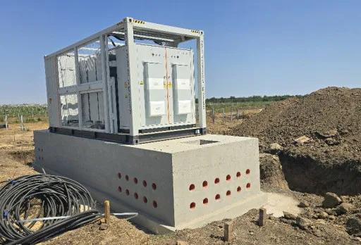 Construction of foundations for a photovoltaic power plant near Dobrich