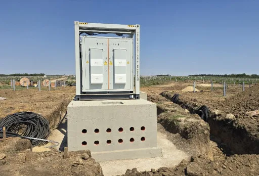 Construction of foundations for a photovoltaic power plant near Dobrich