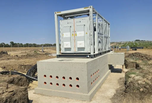 Construction of foundations for a photovoltaic power plant near Dobrich