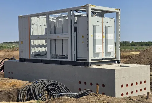 Construction of foundations for a photovoltaic power plant near Dobrich