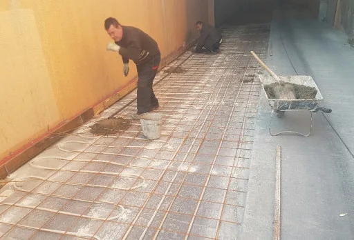 Строителство на рампа с подово отопление във Варна