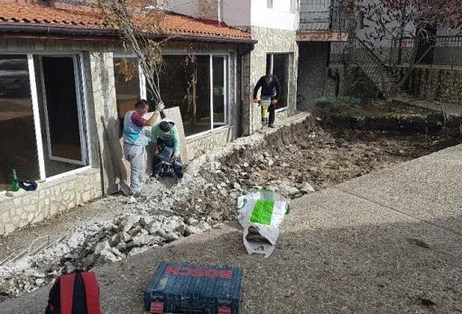 Building a retaining wall, ramp and steps in Albena area