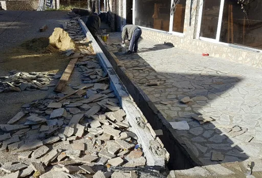 Building a retaining wall, ramp and steps in Albena area