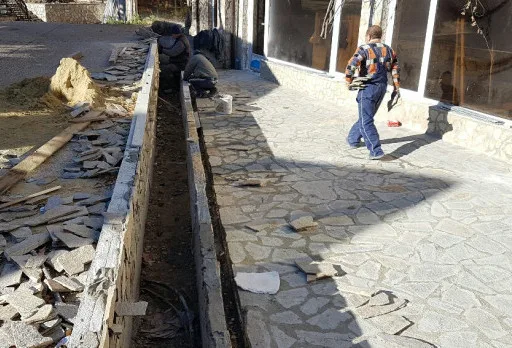 Building a retaining wall, ramp and steps in Albena area