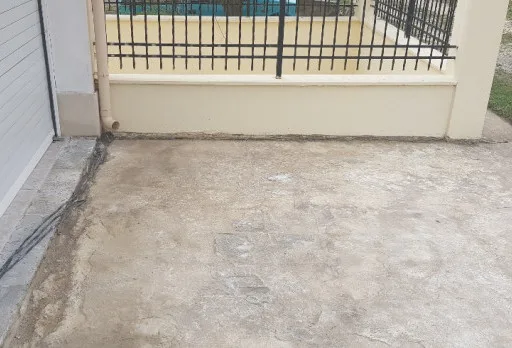 Patio and garage entrance tiling in a villa near Balchik