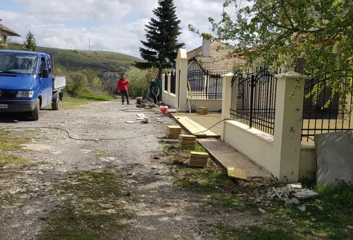 Patio and garage entrance tiling in a villa near Balchik
