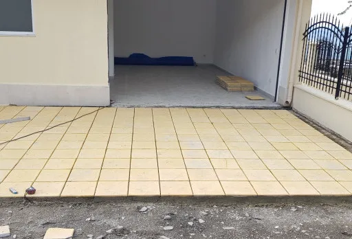 Patio and garage entrance tiling in a villa near Balchik