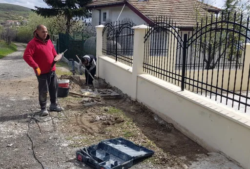 Patio and garage entrance tiling in a villa near Balchik