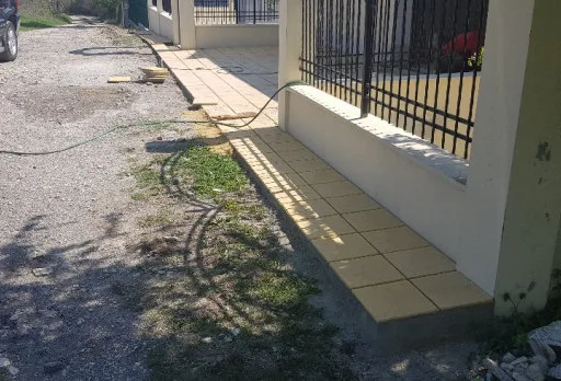 Patio and garage entrance tiling in a villa near Balchik