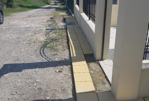 Patio and garage entrance tiling in a villa near Balchik