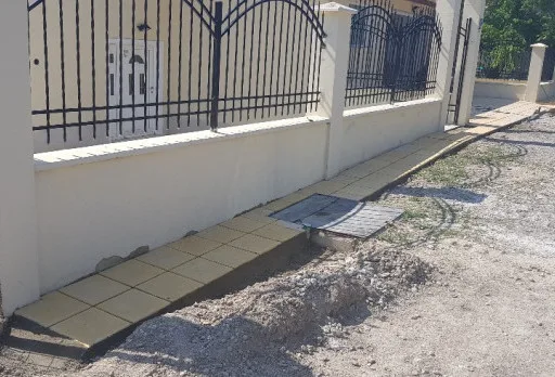 Patio and garage entrance tiling in a villa near Balchik