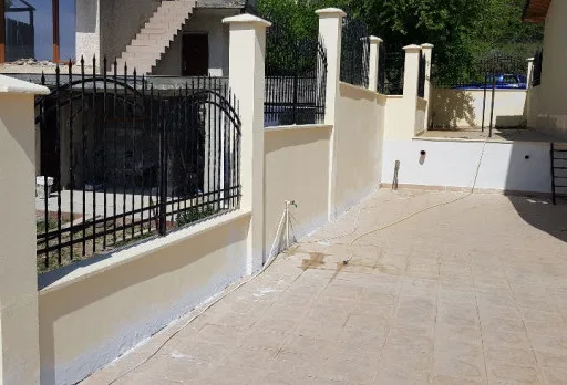 Patio and garage entrance tiling in a villa near Balchik