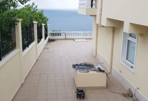 Patio and garage entrance tiling in a villa near Balchik