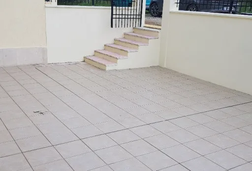 Patio and garage entrance tiling in a villa near Balchik