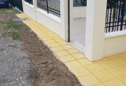 Patio and garage entrance tiling in a villa near Balchik