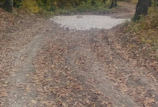 Направа на път от трошен камък и бетонно корито до с. Батово