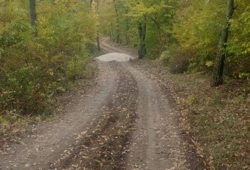 Направа на път от трошен камък и бетонно корито до с. Батово