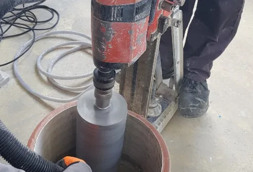 Строително-ремонтни работи и пробиване на отвори с диамантена боркорона при строително-монтажни работи в мелница в Генерал Тошево