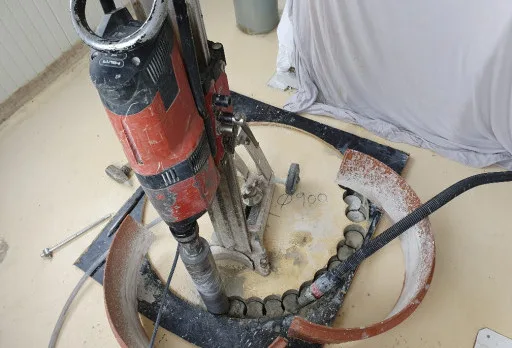 Строително-ремонтни работи и пробиване на отвори с диамантена боркорона при строително-монтажни работи в мелница в Генерал Тошево