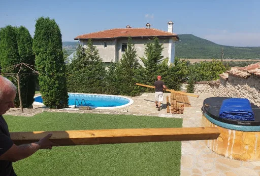 Строителство на барбекю в с. Оброчище, Албена