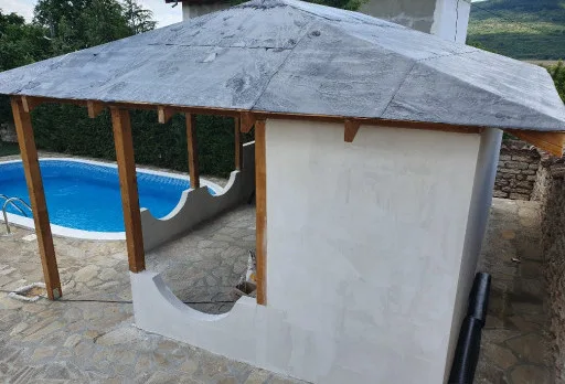 Строителство на барбекю в с. Оброчище, Албена