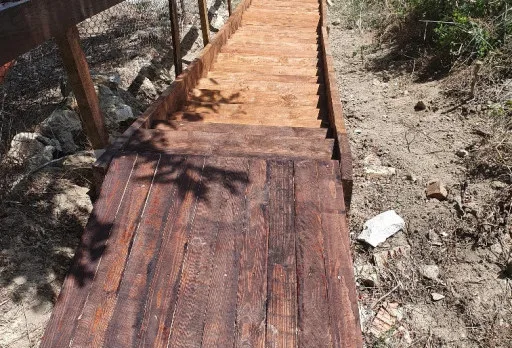 Building a staircase and decking to the beach near Varna