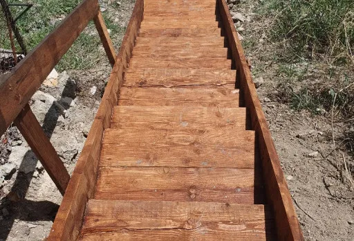 Building a staircase and decking to the beach near Varna
