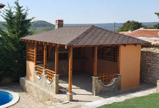 Строителство на барбекю в с. Оброчище, Албена