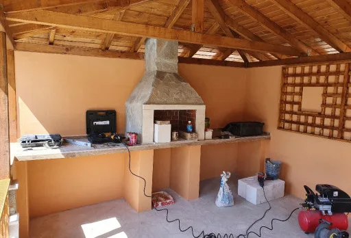 Строителство на барбекю в с. Оброчище, Албена