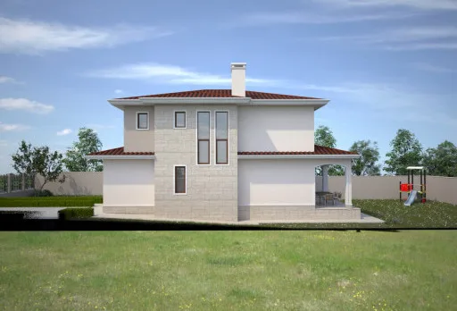 Двуетажна къща с паркомясто – с. Тополи, Варна