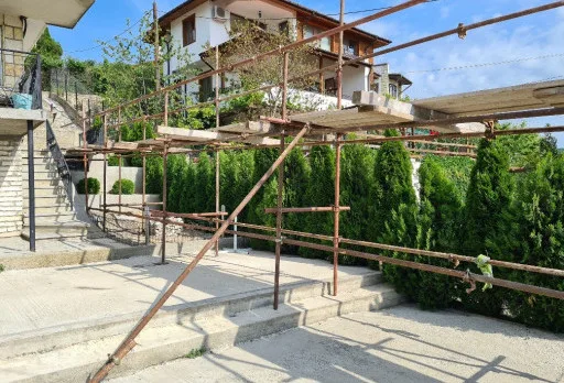 Construction of retaining walls and landscaping in Balchik