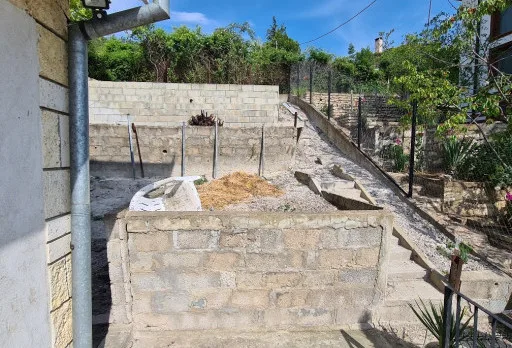 Construction of retaining walls and landscaping in Balchik
