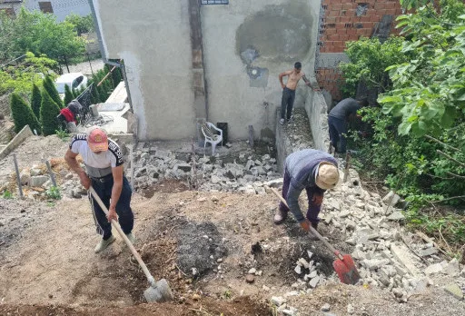 Construction of retaining walls and landscaping in Balchik